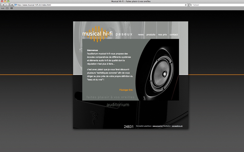 webdesign site musical hi-fi